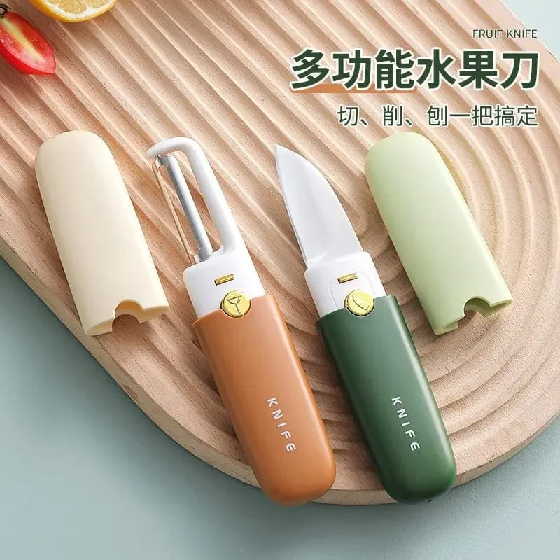 Portable Small 2-in-1 Fruit Knife & Peeler Set