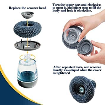 Scrubber with Soap Dispenser